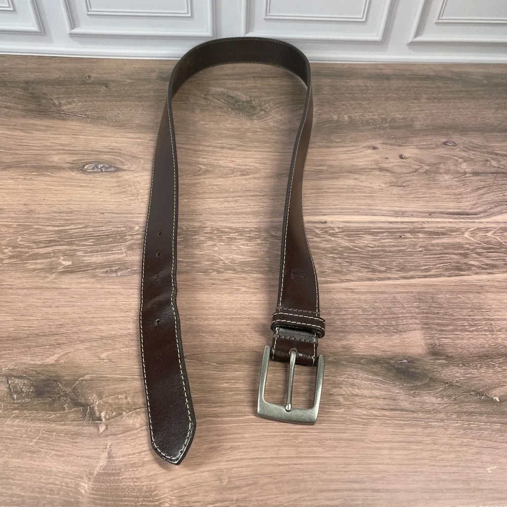 Timberland Mens Brown Leather Belt Size 42